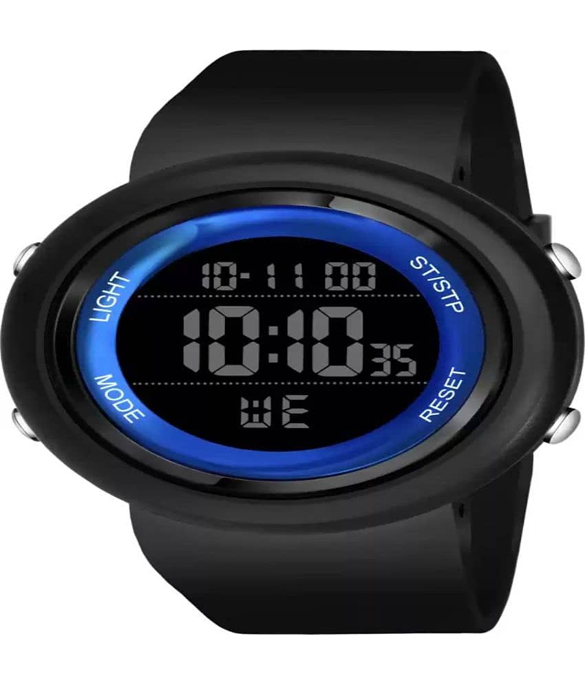 Om Collection - Black Silicon Digital Men's Watch view 2