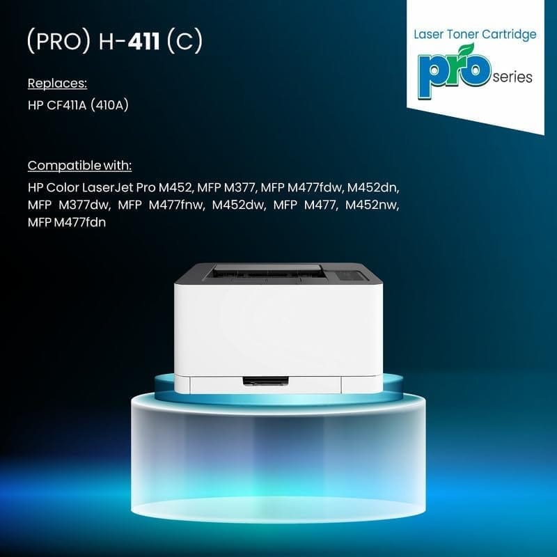 ProDot (PRO H-410-413 Laser Toner Cartridge for HP CF410A-413A (410A) Compatible with HP Color Laserjet Pro M452, MFP M377, MFP M477fdw, MFP M477fnw, M452dw, M452nw, MFP M477fdn view 2