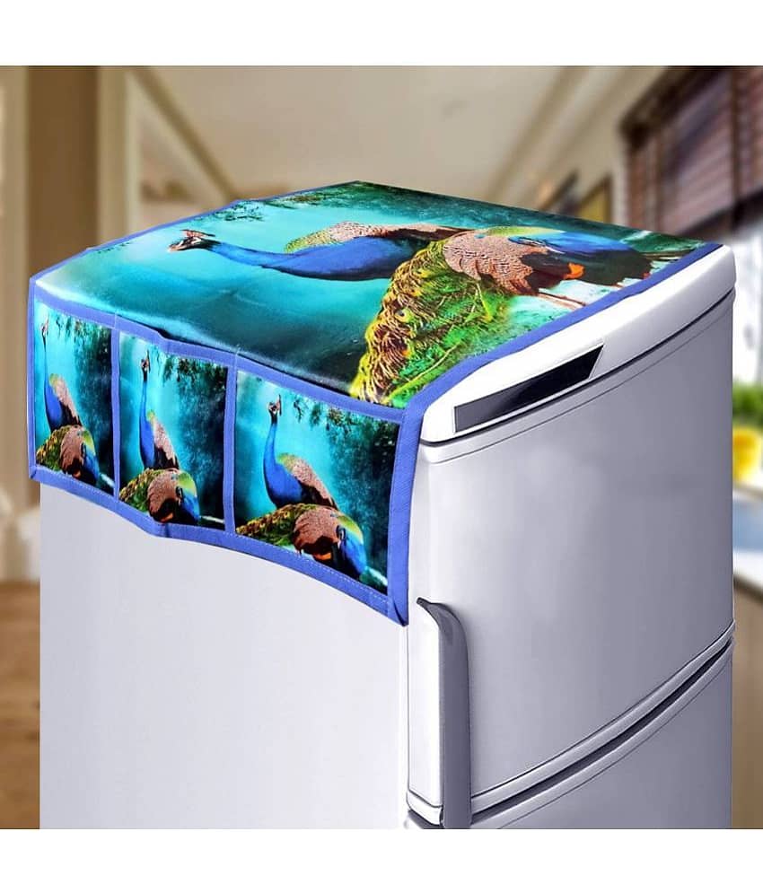Exopick Green Polyester Fridge Top Cover, Fridge Cover ( Pack Of 5 ) view 2