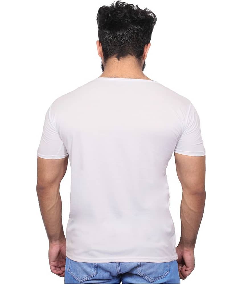 Nityanand Enterprises White Cotton Blend T-Shirt view 2