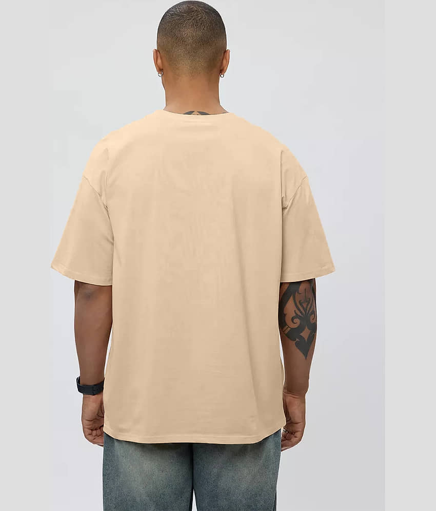 Leotude Men Cotton Blend Oversized Fit Printed T-Shirt ( Red ) view 2