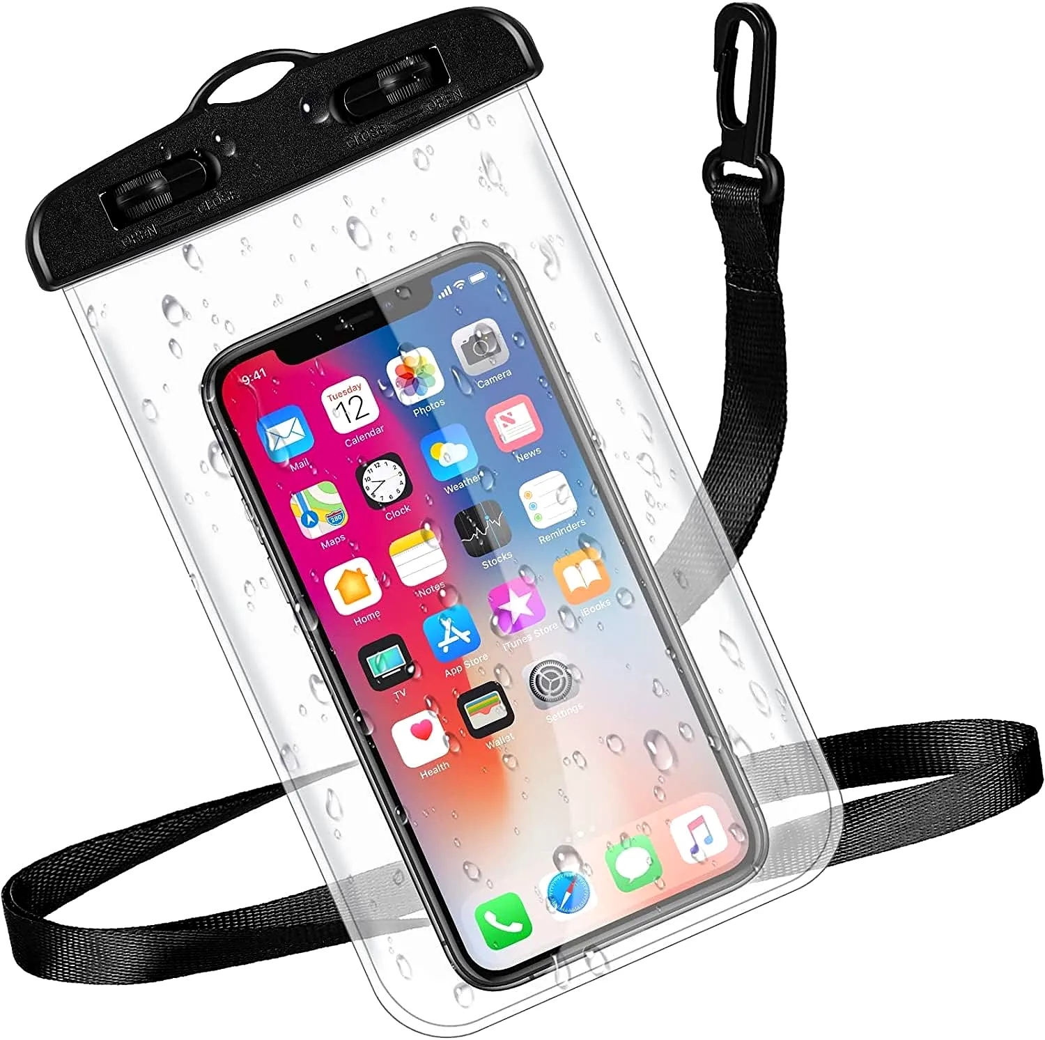 Waterproof Mobile Pouch Cover with Rotation Lock Closure by Ruhi Import Store