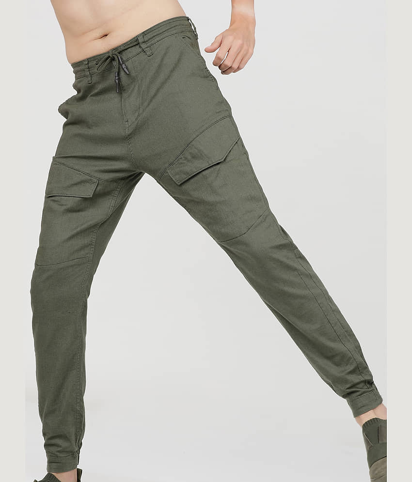 Highlander Slim Men's Joggers - Olive ( Pack of 1 ) view 2