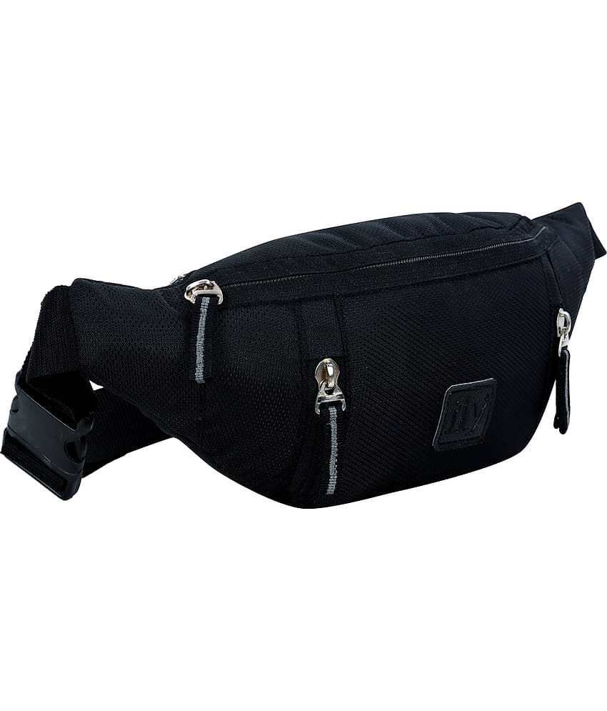 Leather World Polyester Black Waist Pouch view 2