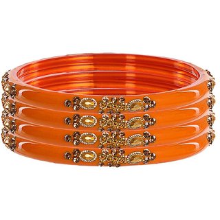 JP Bangles Glass Bangle set for Women-Set of 4(Tamma) view 2