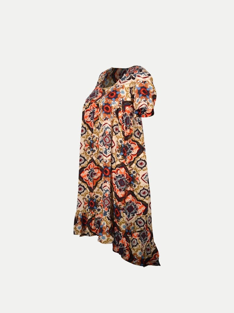Women Beige All Over Printed Tops view 2