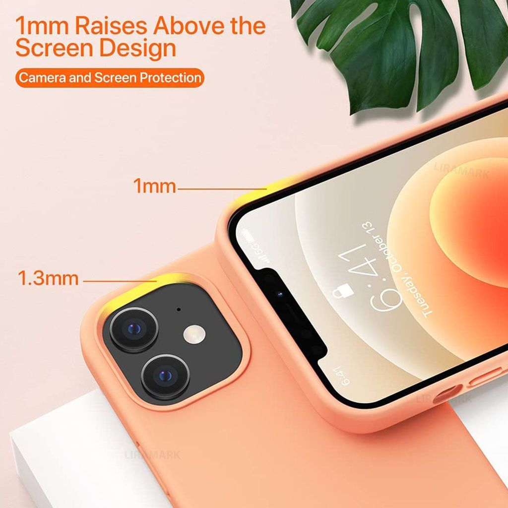 LIRAMARK Liquid Silicone Soft Back Cover Case for Apple iPhone 12 Mini (5.4 inch) view 2