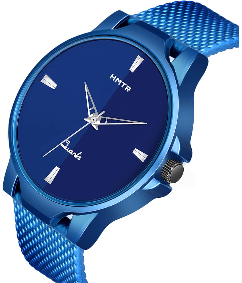 HMTr Blue Rubber Analog Men's Watch view 2