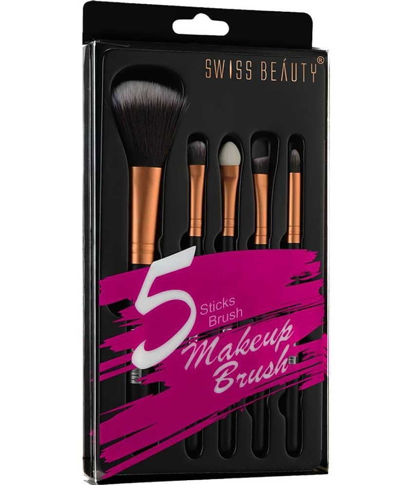 Swiss Beauty Professional Eye & Face Brush Set (Golden), 5pcs view 2