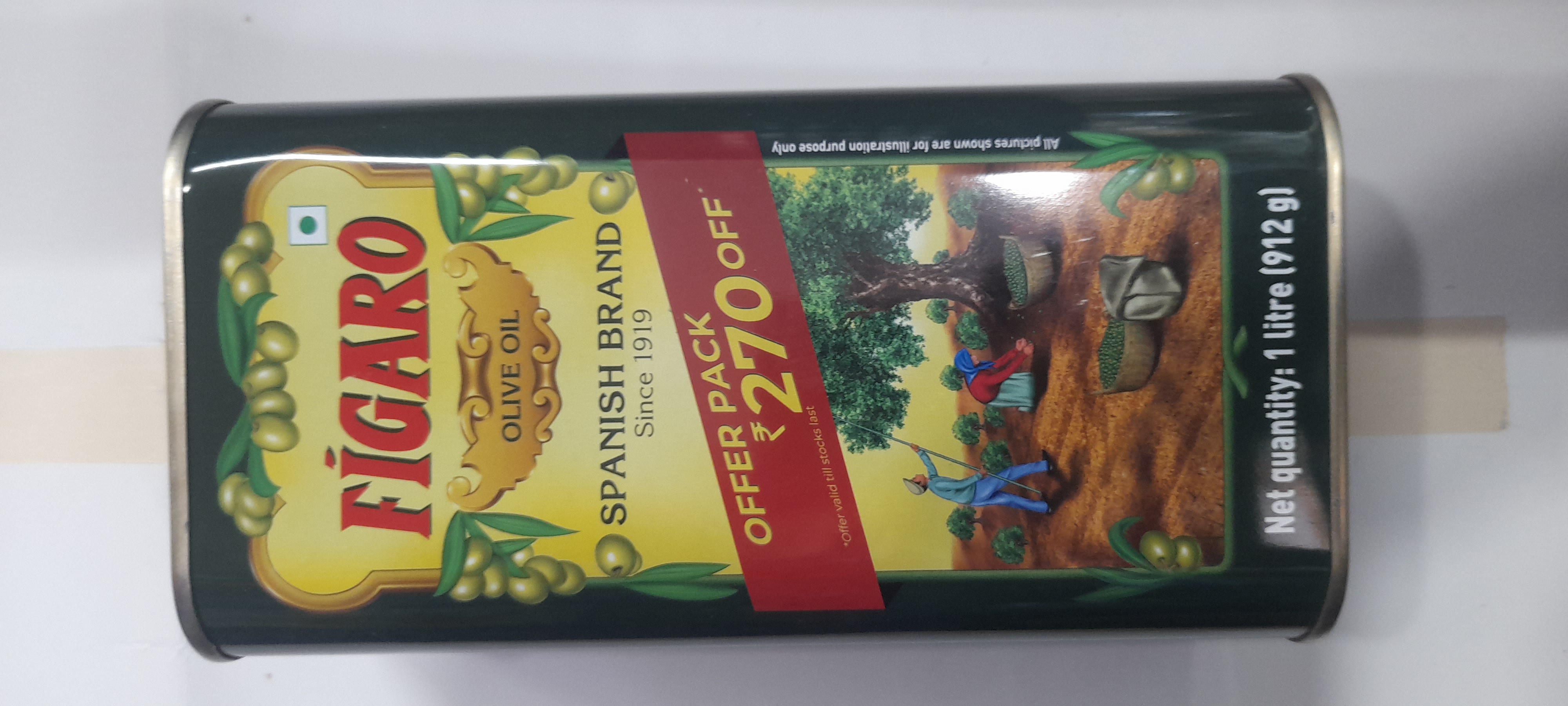 Figaro olive oil Spanish brand box
