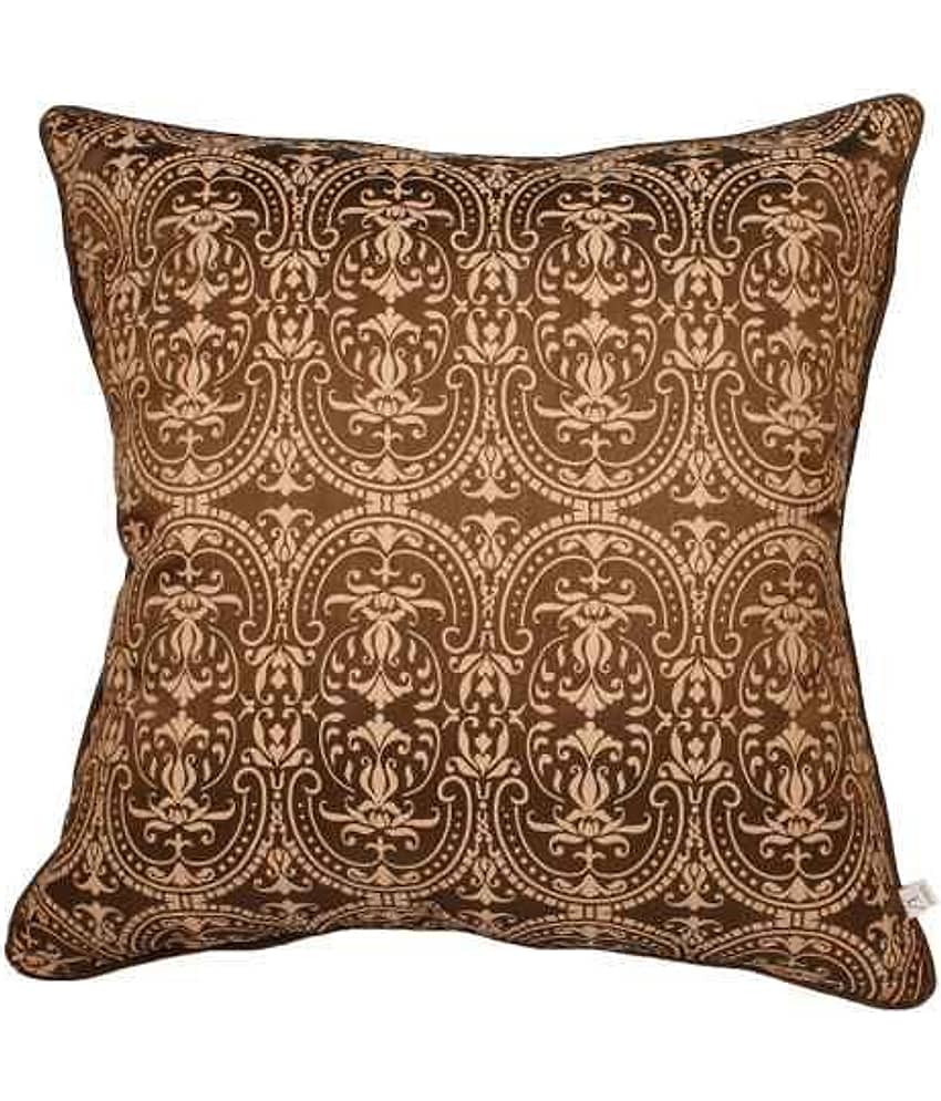Zubix Brown Polyester Cushion Covers Set Of 5 view 2