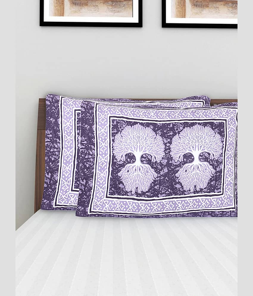 AJ Home - Pack of 2 Cotton Ethnic Regular Pillow Cover ( 68.58 cm(27) x 43.18 cm(17) ) - Navy Blue view 2