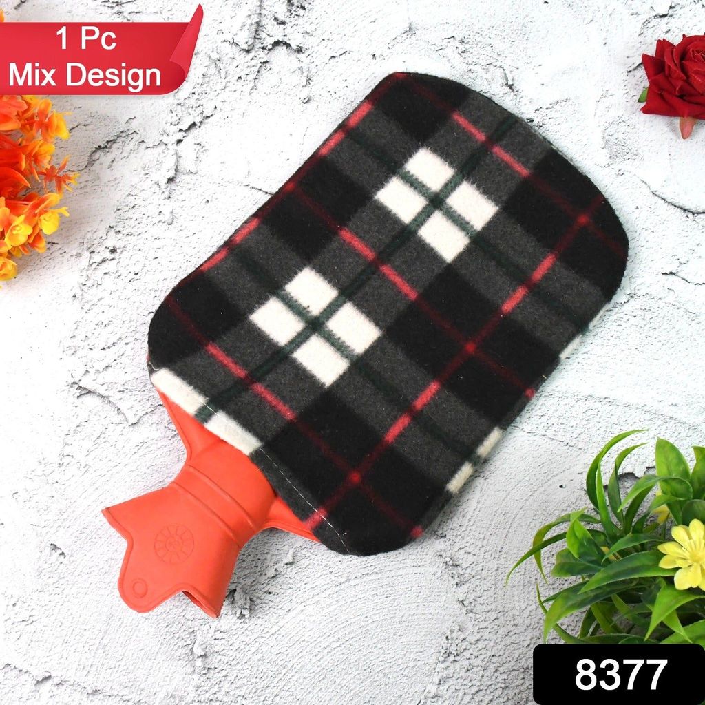 Hot Water Bottle Bag With Cover For Pain Relief (1 Pc / Mix Design & Size) view 2