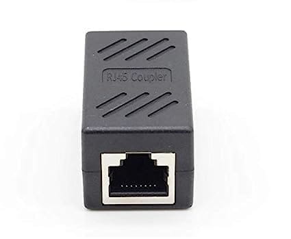 RJ45 Female-to-Female LAN Connector Ethernet Network Cable Extension Couple Joiner Charging Adapter (Black) view 2