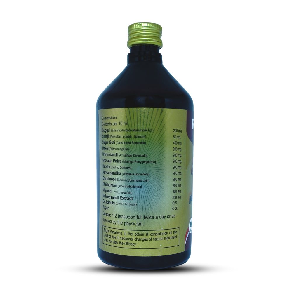 Rhushi Ayurved Rubnol Syrup 200ml - Ayurvedic Syrup for Muscle Pain and Body Pain view 2