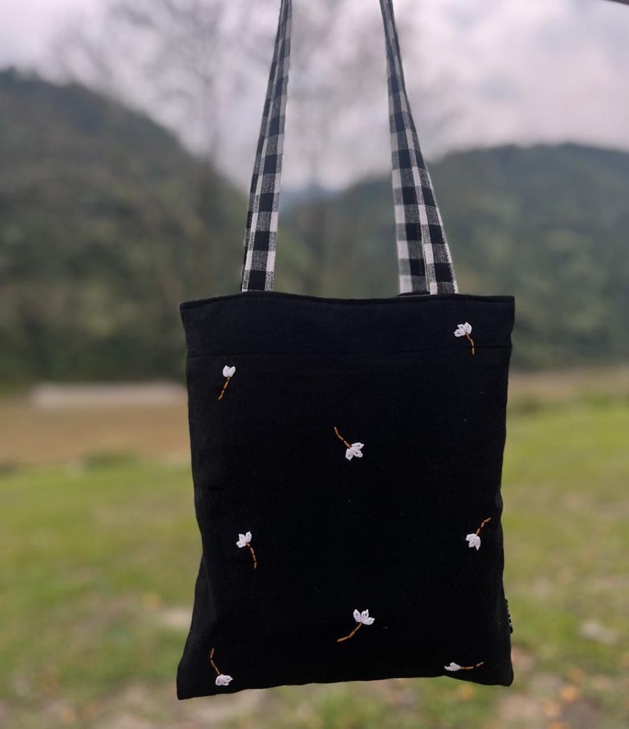 Cotton Embroidery Tote Bag view 2
