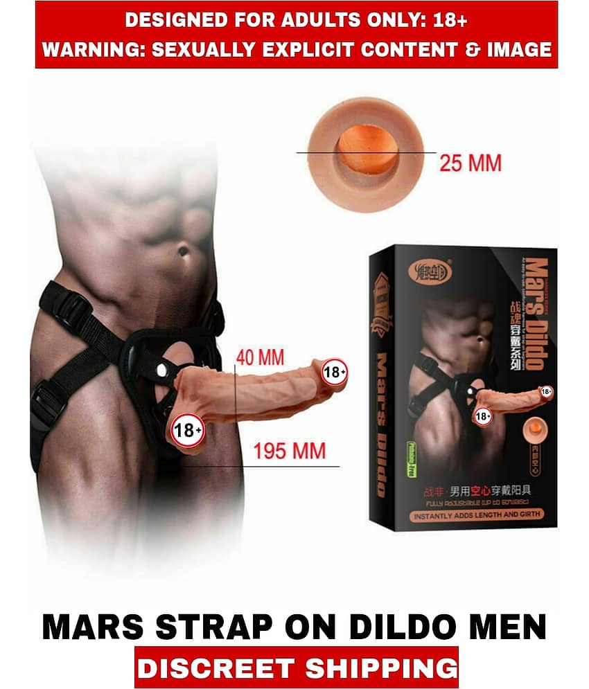 Sexual Wellness Adult Sex Toys Mars Strap On Hollow Soft Silicon Dildo with Adjustable Belt For Men view 2