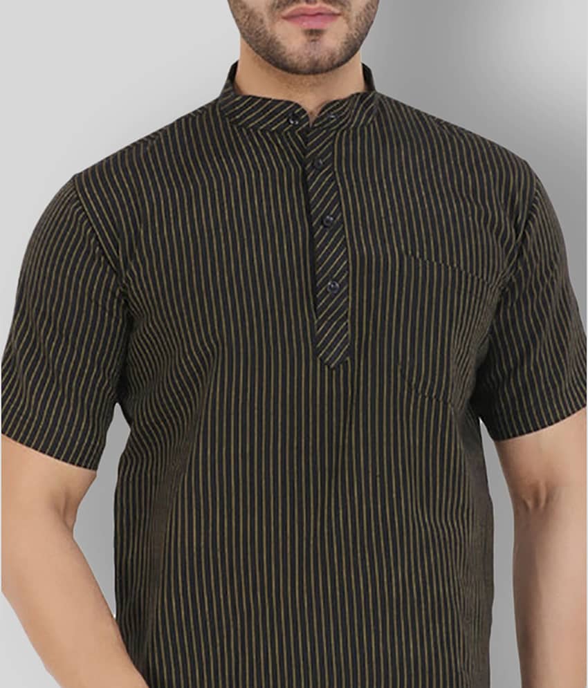 Latest Chikan - Yellow Cotton Men's Shirt Style Kurta ( Pack of 1 ) view 2