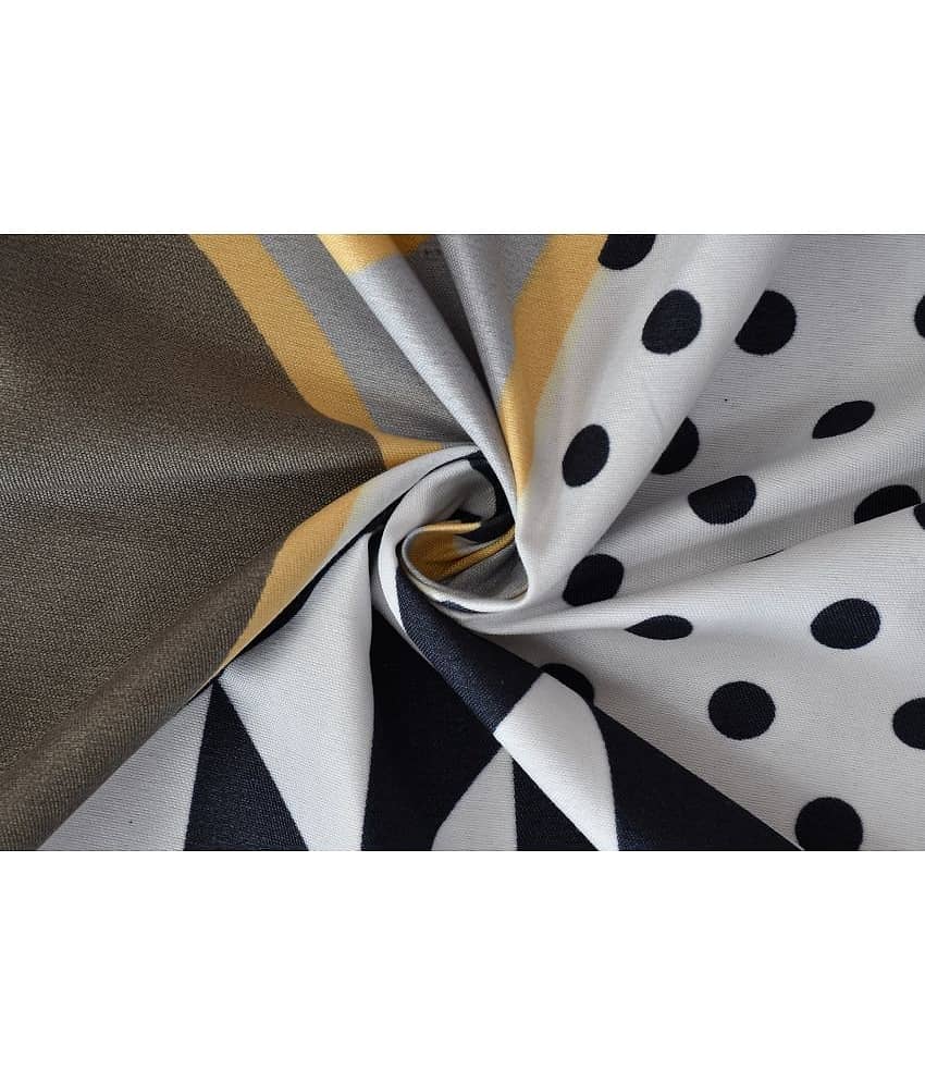 Apala Microfiber Abstract King Size Bedsheet With 2 Pillow Covers - Black view 2