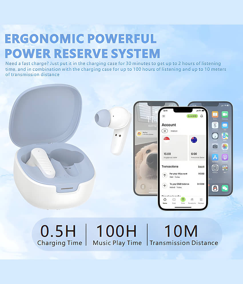 VEhop BUDS X Game Mode Bluetooth True Wireless (TWS) In Ear 32 Hours Playback Low Latency,Fast charging IPX4(Splash & Sweat Proof) Black view 2