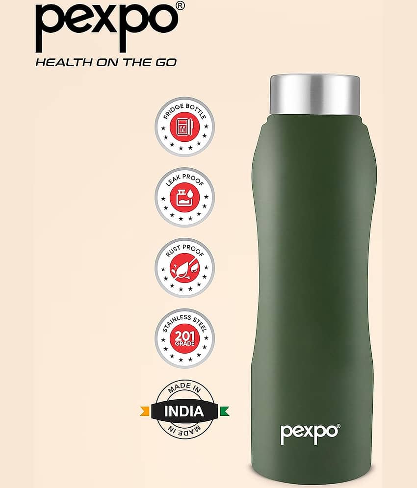 Pexpo Stainless Steel Fridge Water Bottle Blue Fridge Water Bottle 750 ml mL ( Set of 1 ) view 2