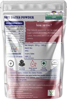 TummyFriendly Foods Natural Sweeteners Premium Dates, Organic Jaggery Powder, 200 gm Each Cereal (Pack of 2) view 2