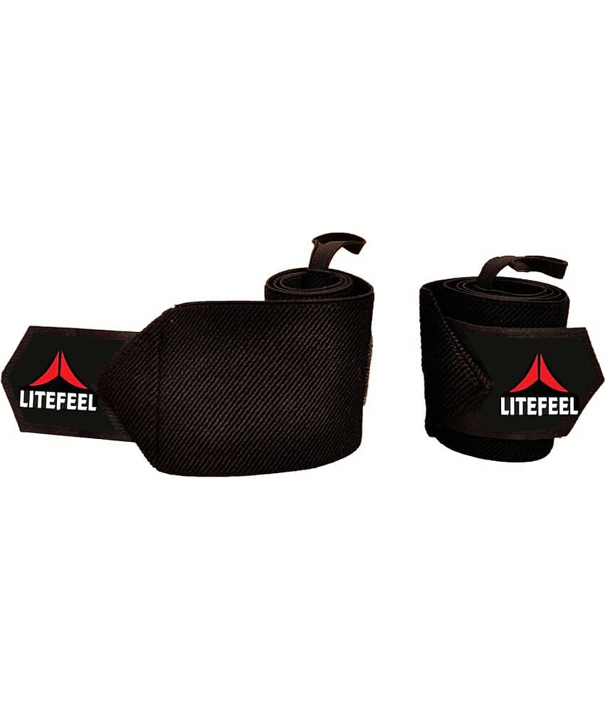 LITE FEEL Black Nylon Wrist Band ( Pack of 1 )