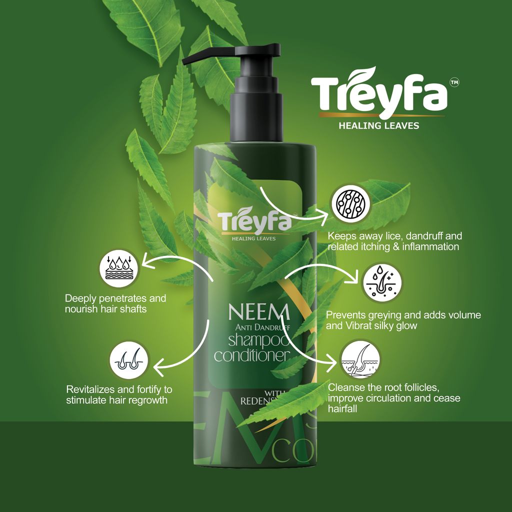 TREYFA Neem shampoo conditioner for anti dandruff, Damage Repair | All Hair Types (100 ml) view 2