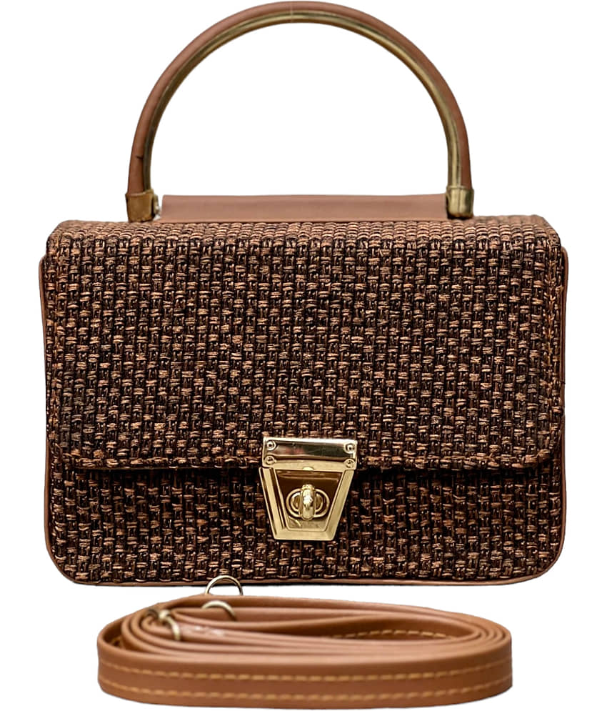 Jazzberry Tan PU Sling Bag view 2