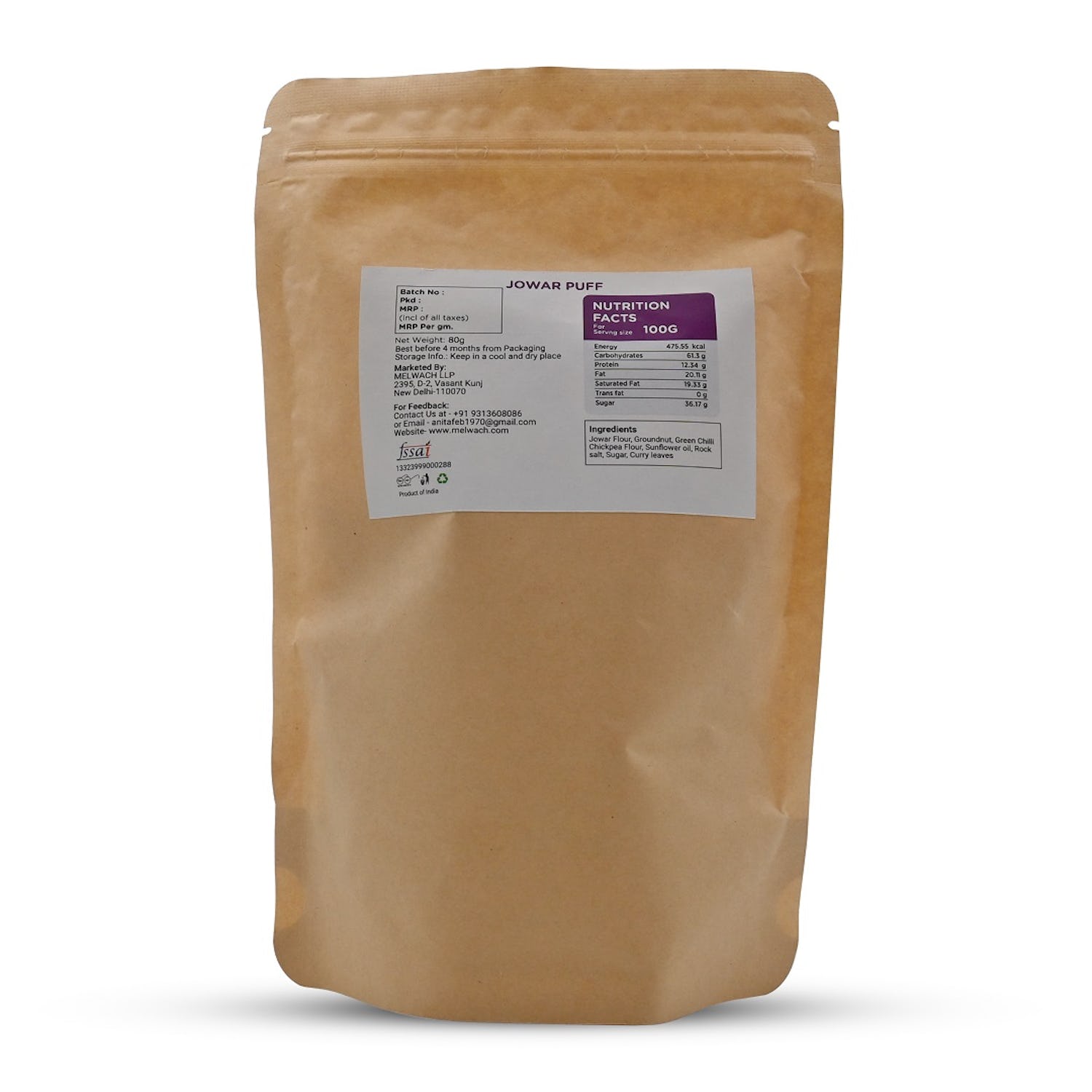 Jowar Puff, 80 gm Each - Pack of 2 view 2