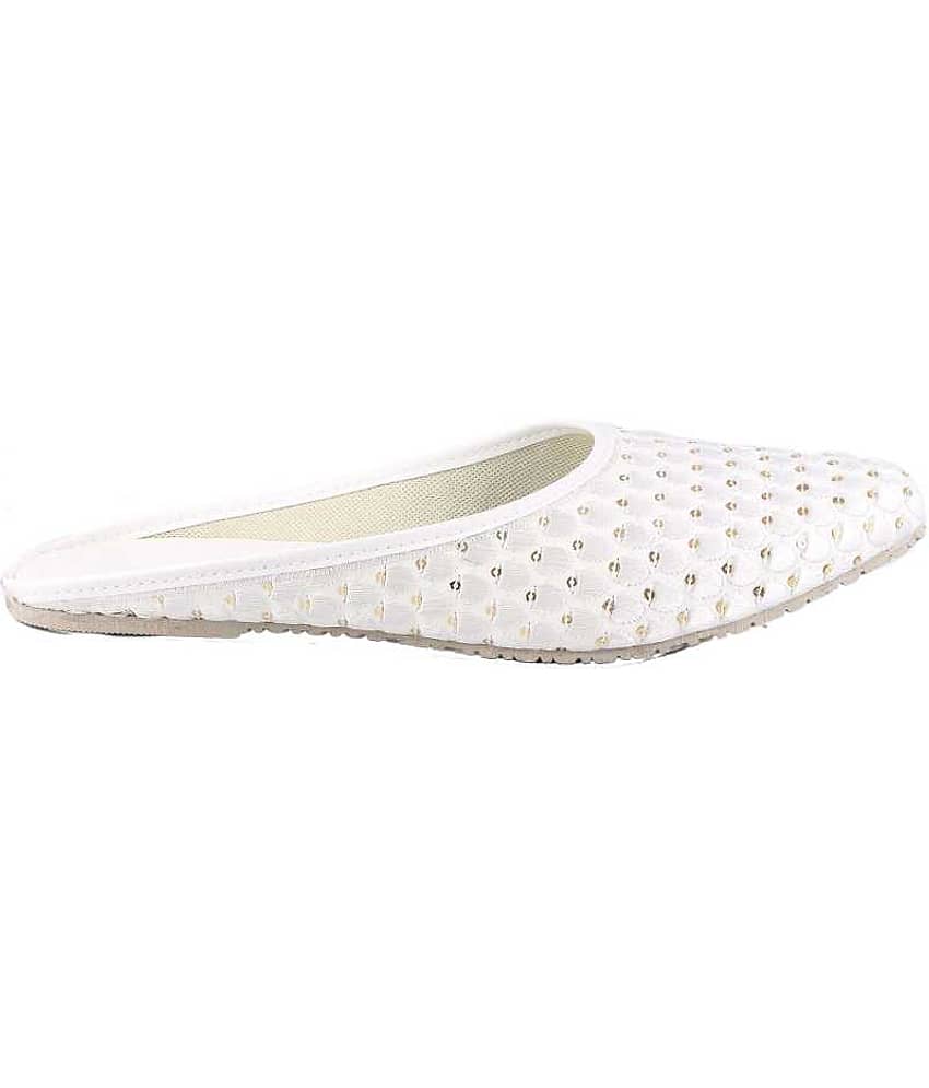 Apratim - White Women's Mules view 2