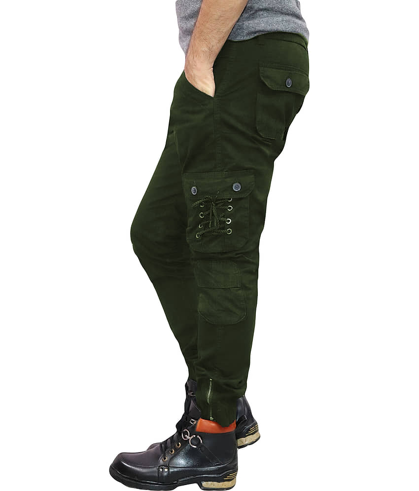 Urban Legends Regular Men's Cargos - Dark Green ( Pack of 1 ) view 2