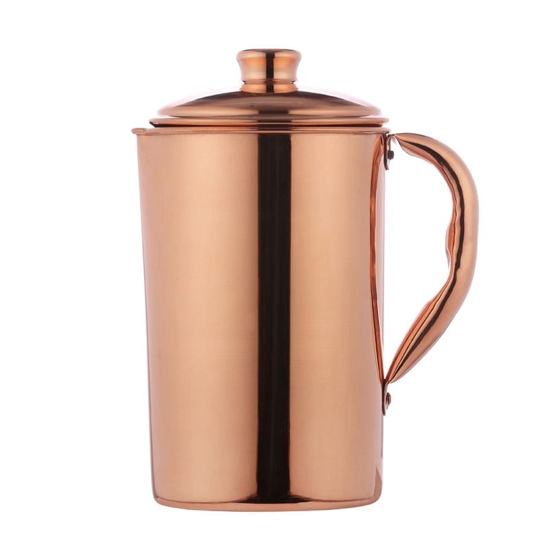 Copper Plain Jug for Keeping Water for Ayurvedic Benefits (1.5 Liter) view 2