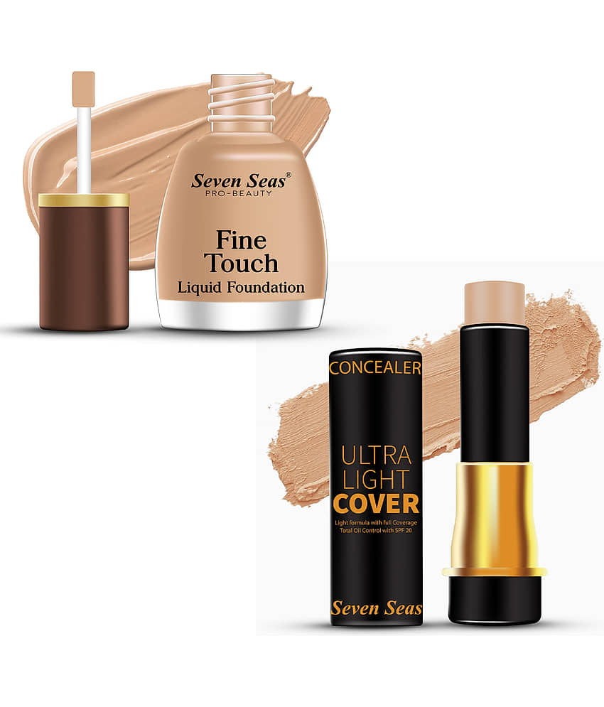 Seven Seas Fine Touch Liquid FOundation WIth Ultra Light Cover Concealer With SPF 20(Skin) view 2