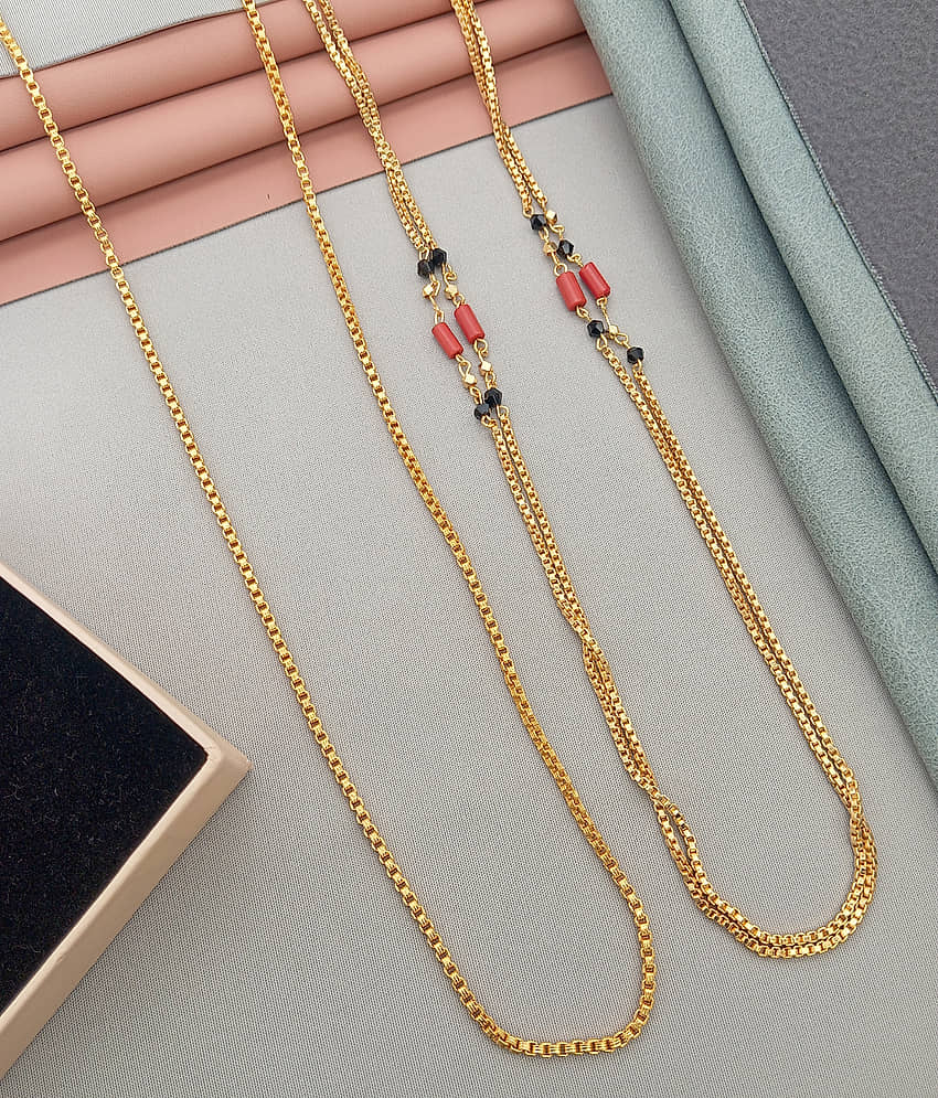 JIPPA Golden Mangalsutra ( Pack of 2 ) view 2