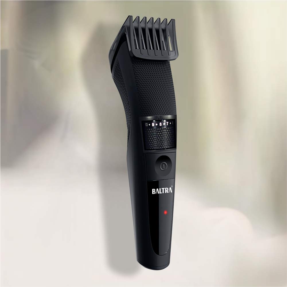 Baltra Gentle Cordless Beard Trimmer, 2 Year Warranty ; Runtime: 45 minutes and .4-10mm Adjustable length settings (Black) view 2
