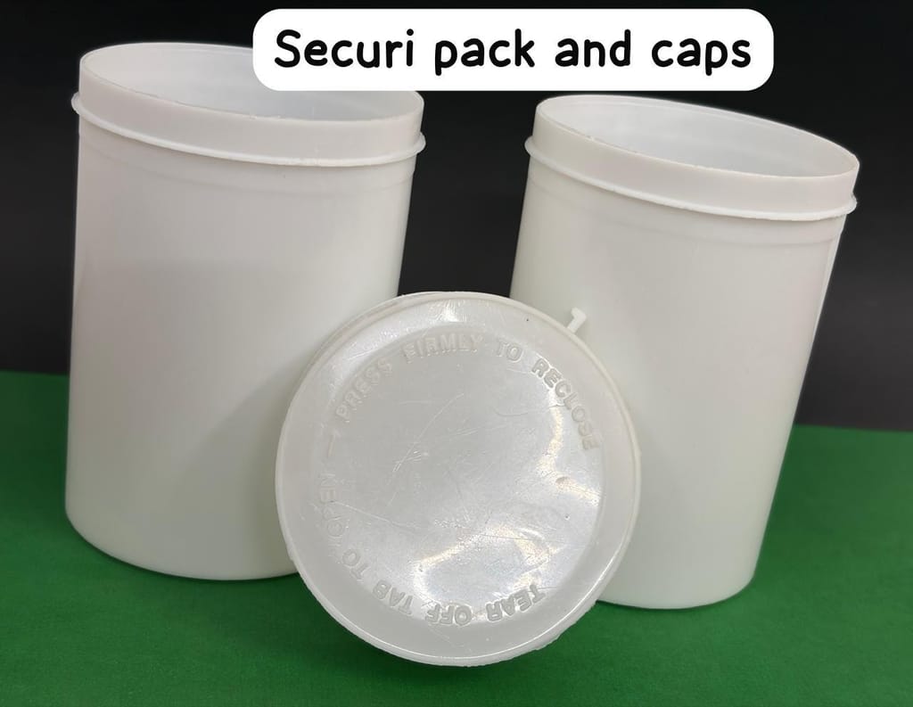 Plastic Securi Pack Containers with Caps | Food & Pharma Grade Storage Jars view 2