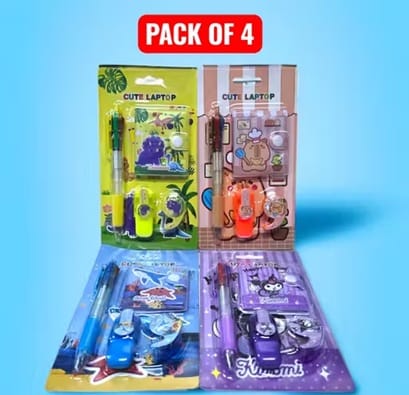 Kuromi Cartoon Stationery Set (4 Pcs) view 2
