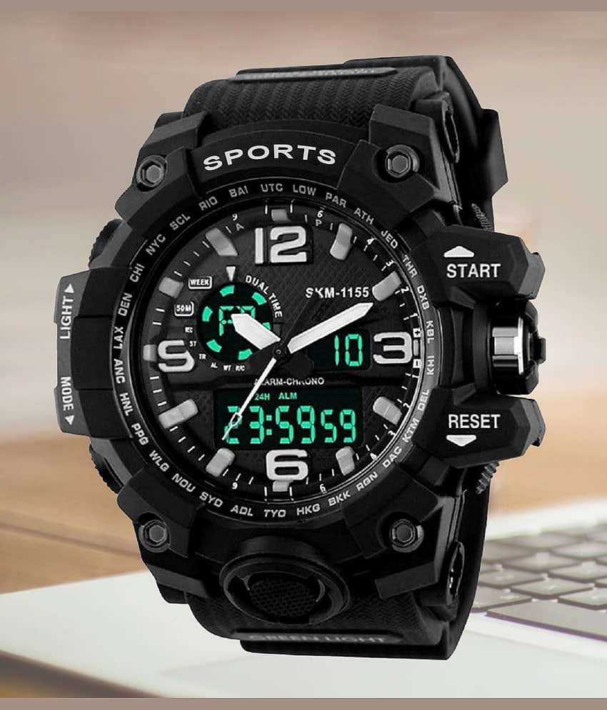 Harbor Black Silicon Analog-Digital Men's Watch