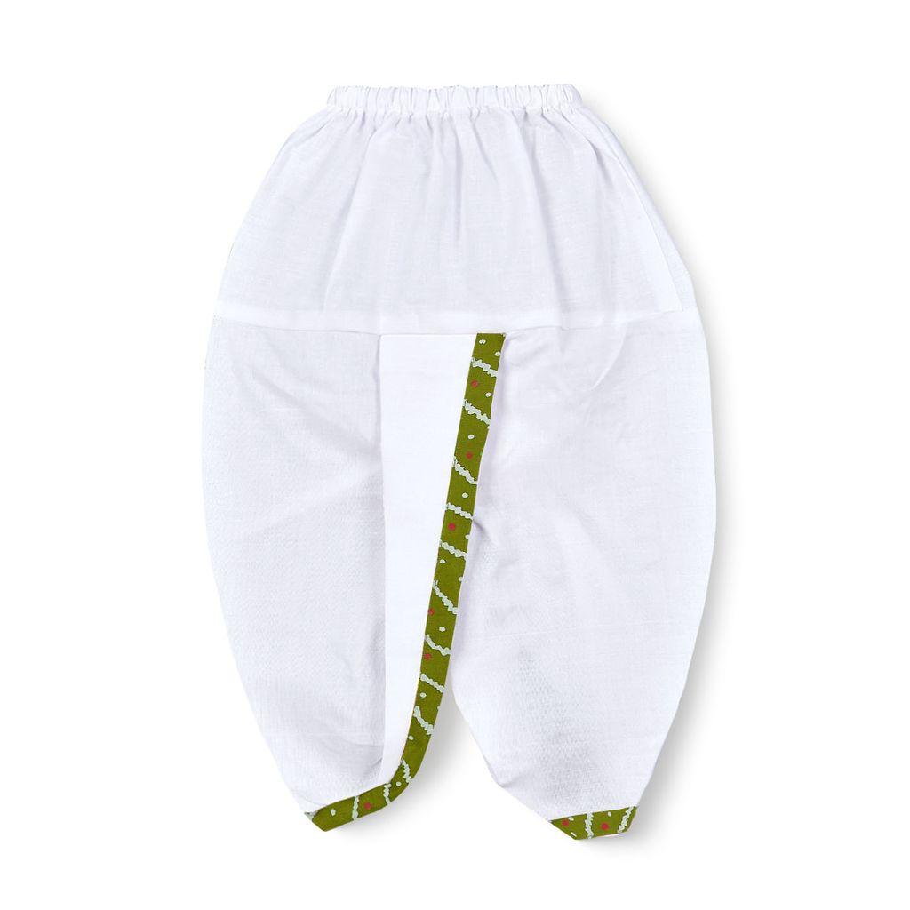 mustmom Traditional Boys Full Sleeve Ethnic Dress Lungi Dhoti Kurta Set view 2