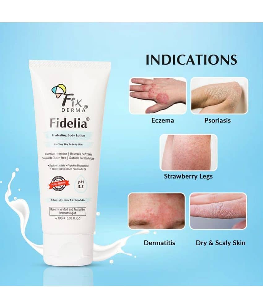 Fixderma Fidelia Hydrating Body Lotion for Dry & Scaly Skin, Moisturizer for Face & Body, 100ml view 2