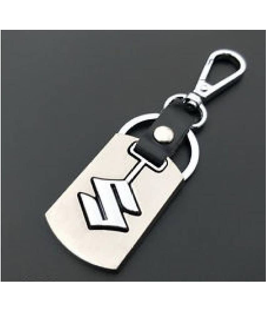 Americ Style Premium Quality Swinging Suzuki Logo Keychain with Chrome Metal Locking Key chain view 2