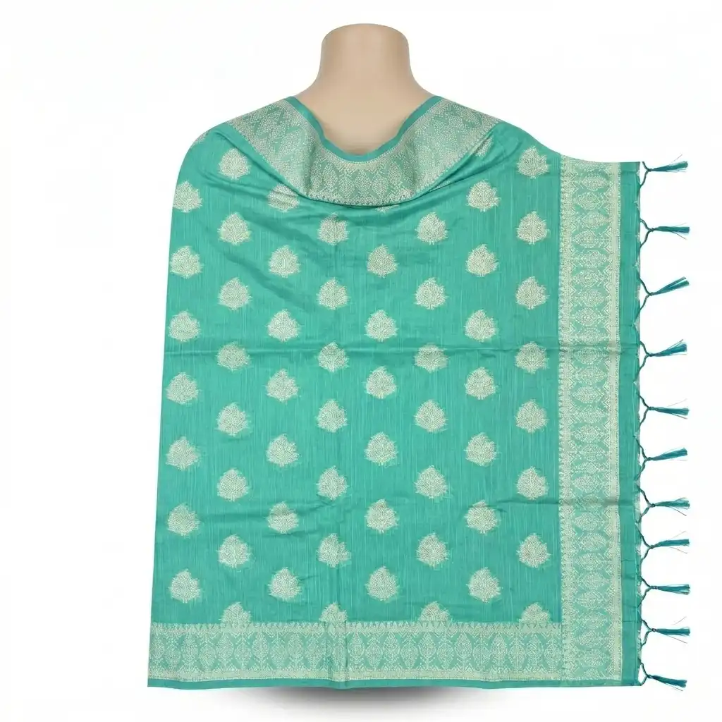 Light Green Ikat Sambalpuri Saree view 2