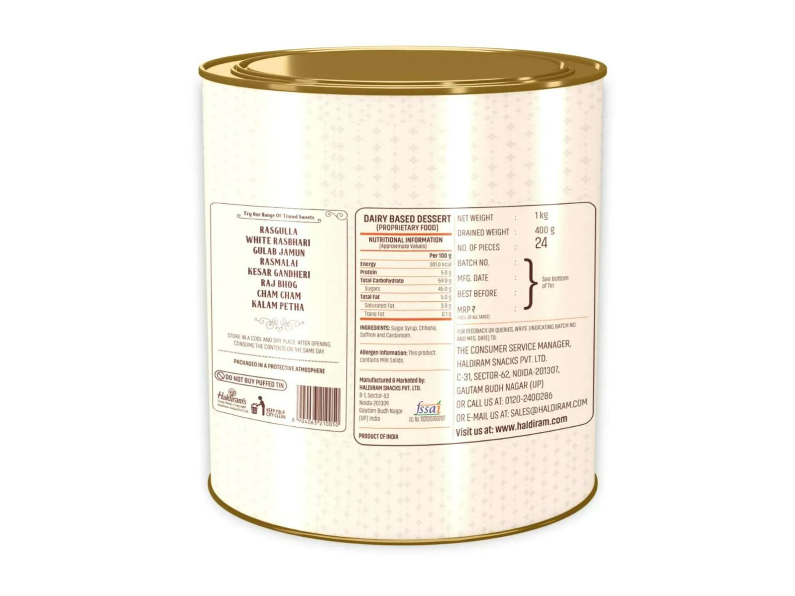 Haldiram's Kesar Rasbhari - 1 Kg - Pack of 2 view 2