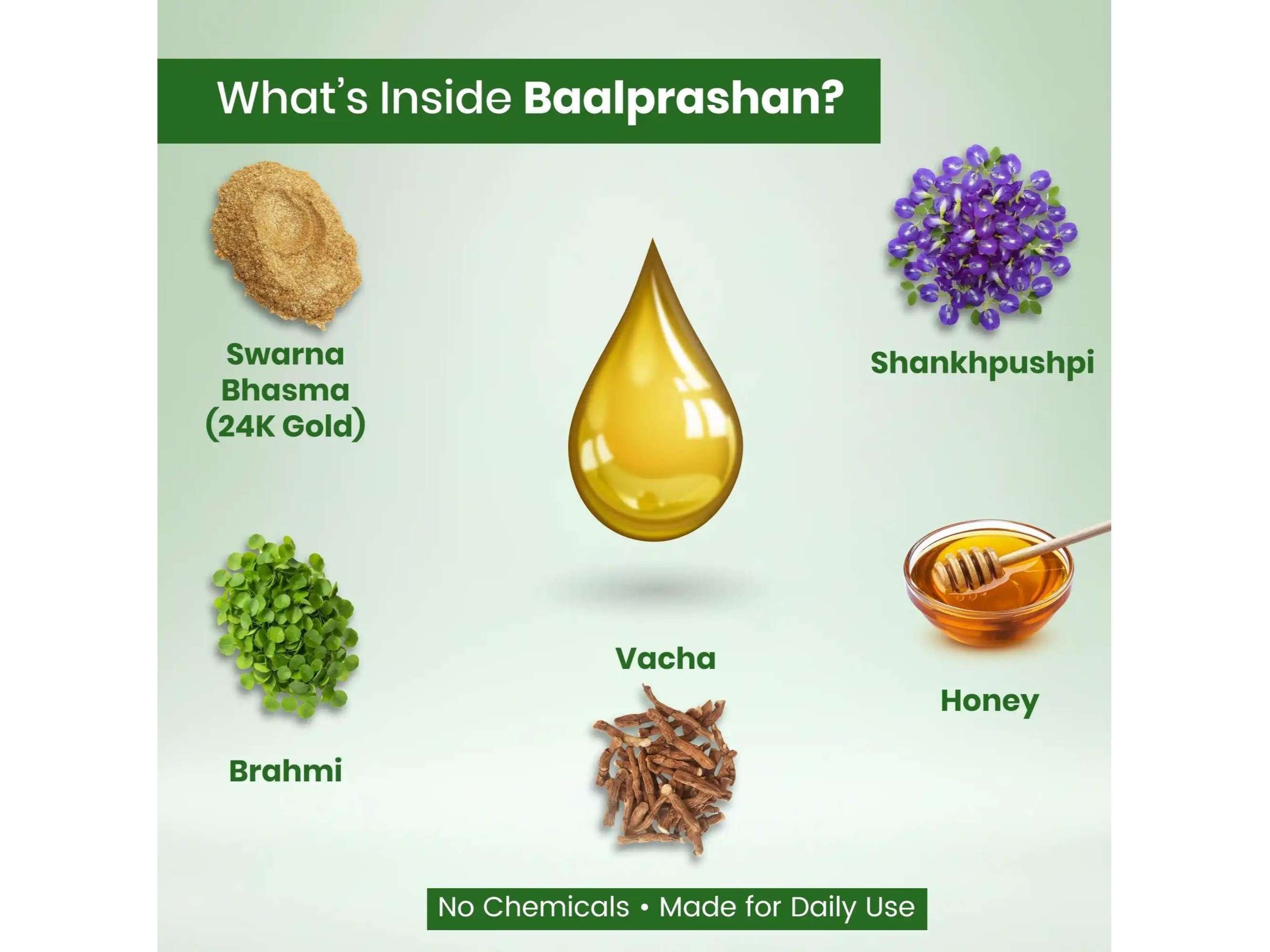 BabyOrgano Baalprashan Swarnaprashan | 24K Gold Ash | Immunity Booster Drops | Supports Growth | 100% Ayurvedic | FDCA Approved | 15ml | 0-15 Years view 2