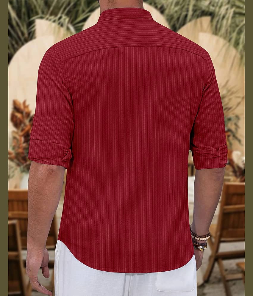 Nofilter Silk Striped Regular Kurta For Men ( Beige ) view 2