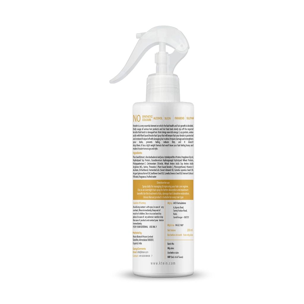 Ktein Natural Keratin Hair Spray 200ml view 2