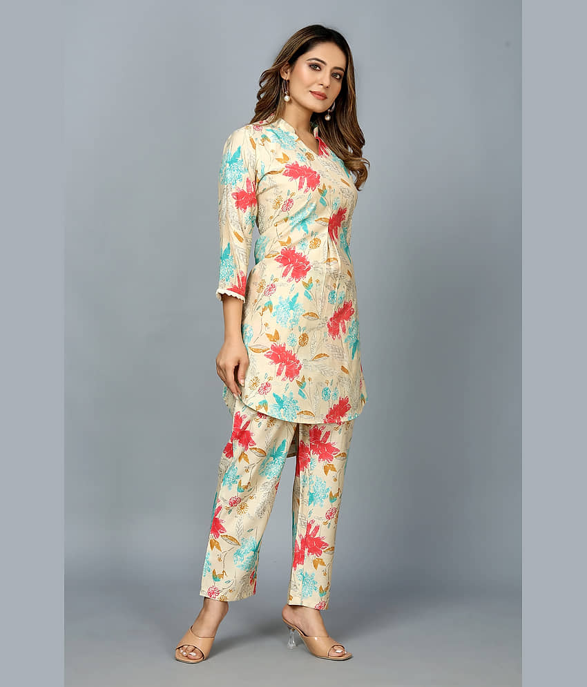 SARRAS Women Printed Kurta With Trousers Co-Ord Set ( Multi Color ) view 2