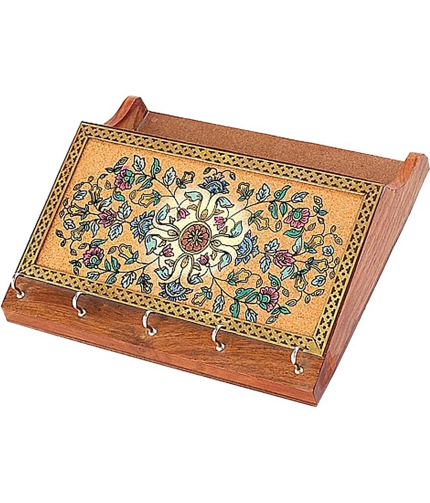 JaipurCrafts Multicolour Wood Key Holder - Pack of 1