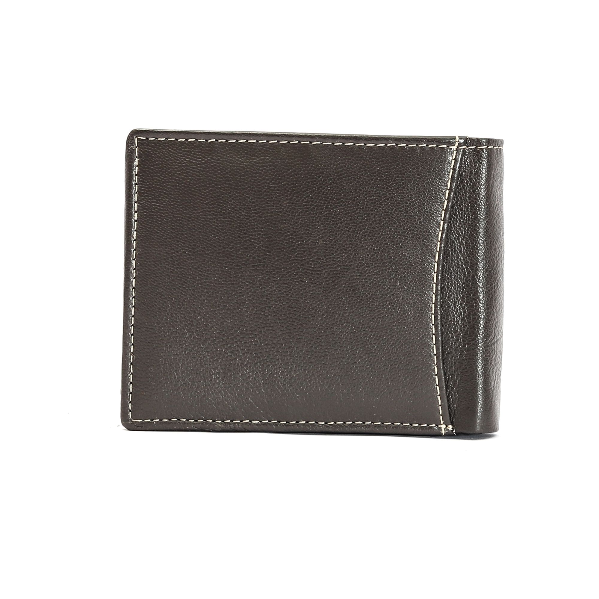 Vital King Men Travel Brown Genuine Leather RFID Wallet (9 Card Slots) view 2